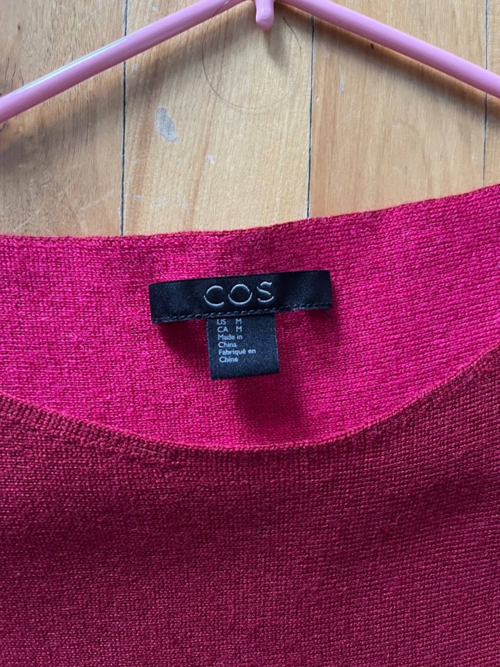 COS raspberry wool tunic - Size M - Picture 9 of 11